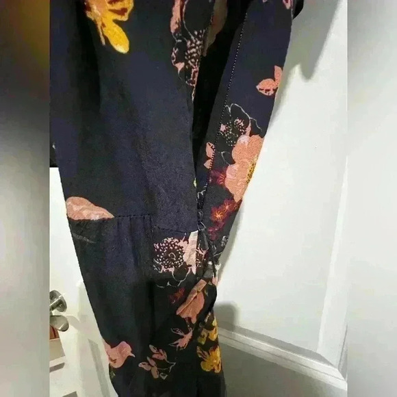 Sanctuary One Shoulder Blue Floral Maxi Dress Size Large - Picture 5 of 13